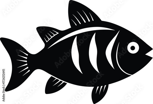 algae fish tropical black silhouette vector isolat.eps