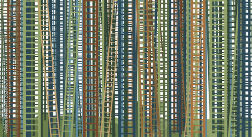 Abstract vertical lines creating a dynamic and colorful striped pattern.