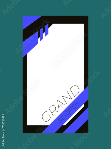 Modern Graphic Design Template for a Grand Business Reopening Event Announcement
