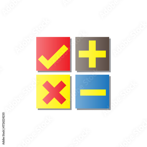 Dynamic graphical representation of basic arithmetic, selection, and evaluation concepts for user interfaces and educational resources