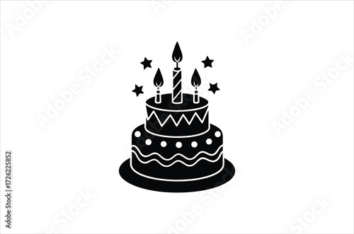 birthday vector,  icon vector illustration, birthday silhouette of a birthday isolated on a white background, eps, png, svg,  vector,
