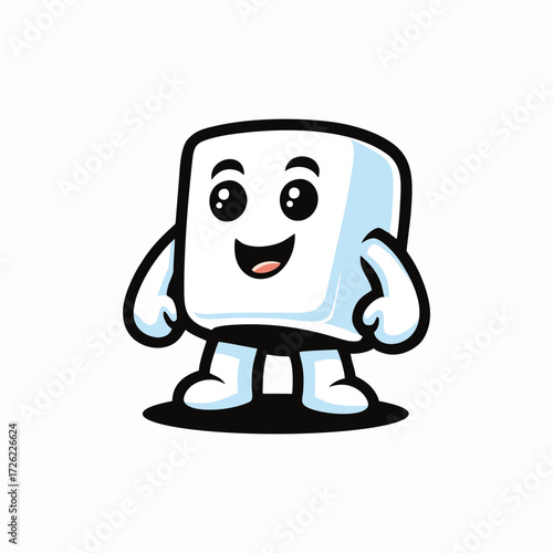 Marshmello mascot vector design art illustration