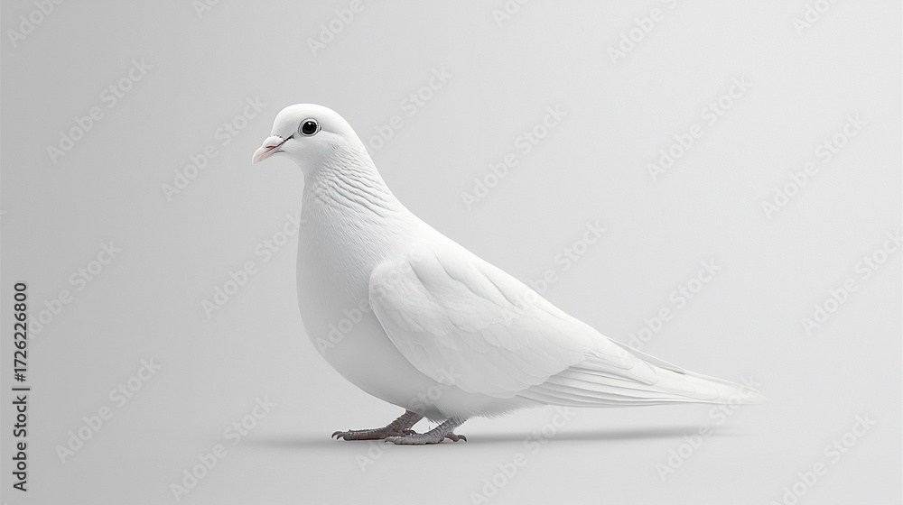Fototapeta premium White pigeon studio photography