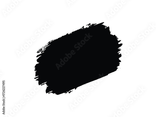 Black grunge brush strokes and artistic frames including textured boxes, paint lines, and elements for edgy or creative vector backgrounds and graphic designs