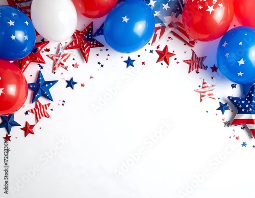 Patriotic celebration decorations  vibrant display