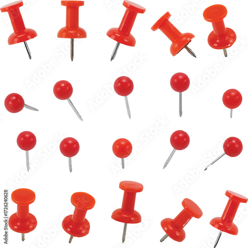 red push pin