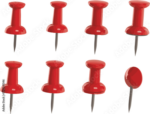 red push pin