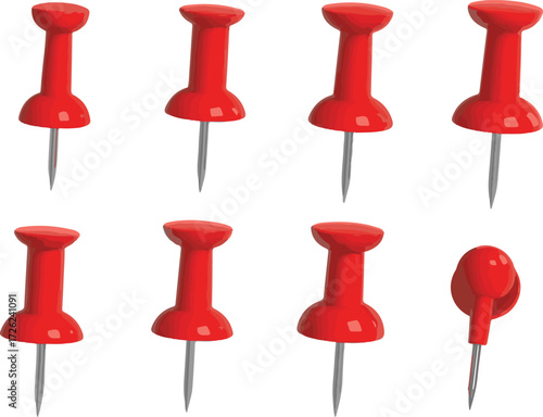 red push pins