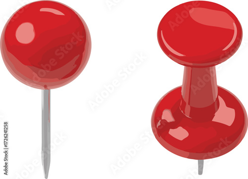 red push pin