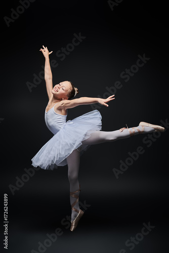 Wallpaper Mural joyful ballerina jump Torontodigital.ca