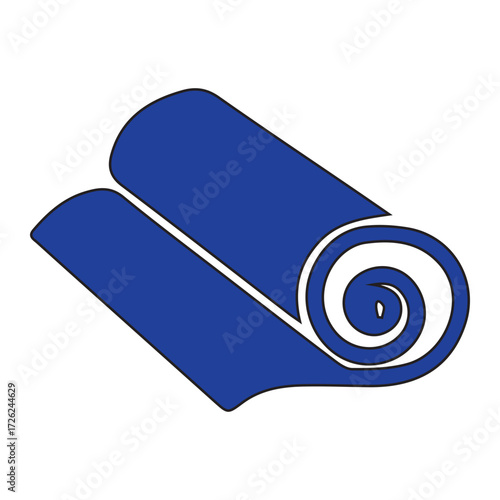 Rolled Blue Mat