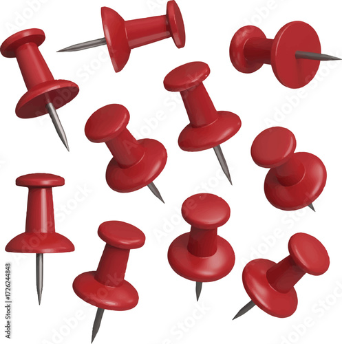 red push pins