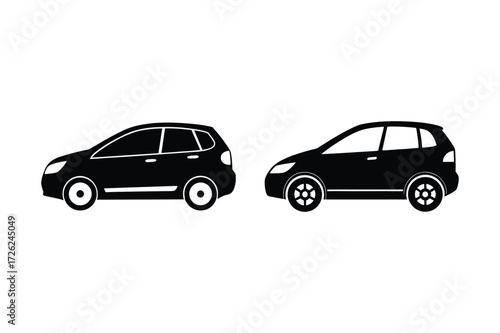 hatchback silhouette vector illustration