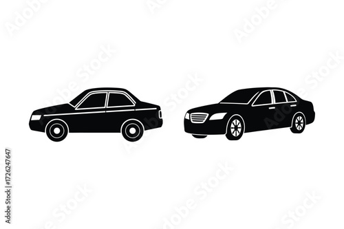 sedan silhouette icon vector illustration 