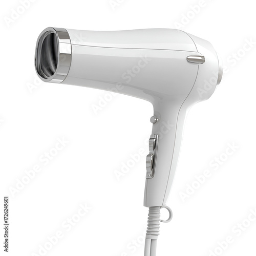 White Hair Dryer Styling Tool Closeup View