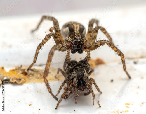 Wallpaper Mural Predatory spider capturing prey close-up Torontodigital.ca