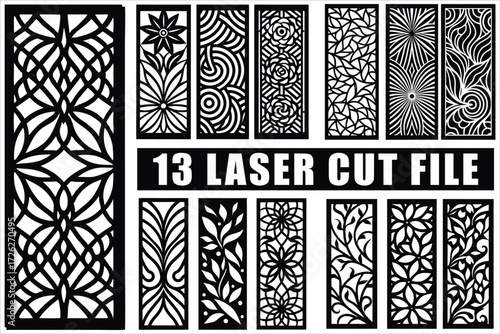 Laser cut file patterns for modern wall decor