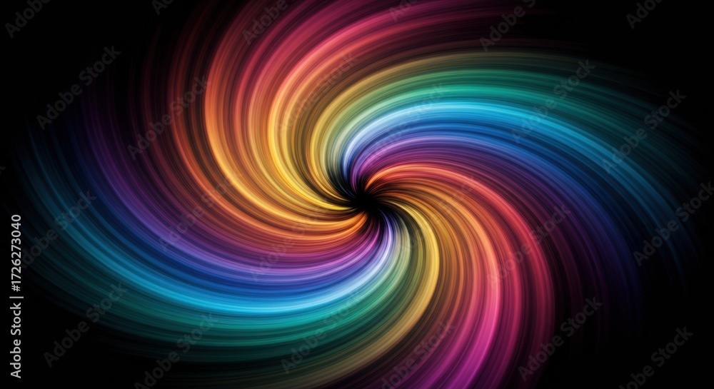Obraz premium Vibrant swirling color patterns abstract dark visual sensation