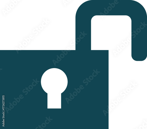 Simple Unlocked Padlock Icon