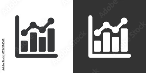 Statistics Icon. Solid glyph series icon