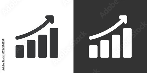 Statistics Icon. Solid glyph series icon