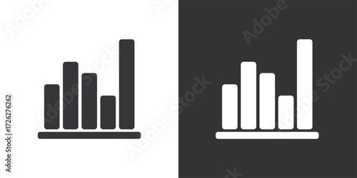 Statistics Icon. Solid glyph series icon