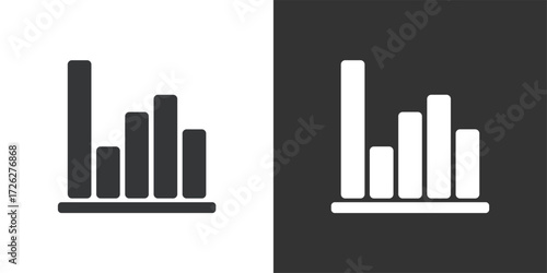 Statistics Icon. Solid glyph series icon