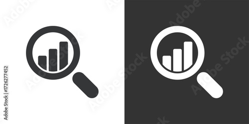 Statistics Icon. Solid glyph series icon
