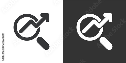 Statistics Icon. Solid glyph series icon