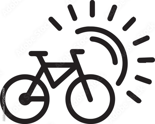 Enjoy a stunning active lifestyle with this bicycle icon perfect for transportation, fitness, or outdoor adventure projects, originally a scalable vector graphic