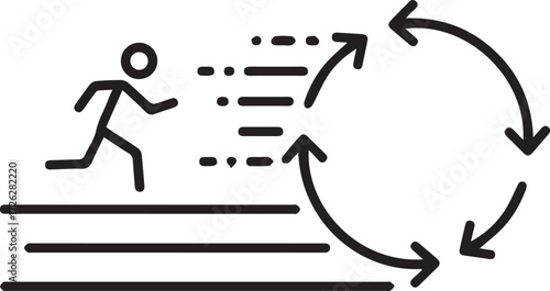 Accelerated Agile Process Cycle: Dynamic Movement Forward, Business Growth, and Continuous Improvement with a Scalable Vector Origin