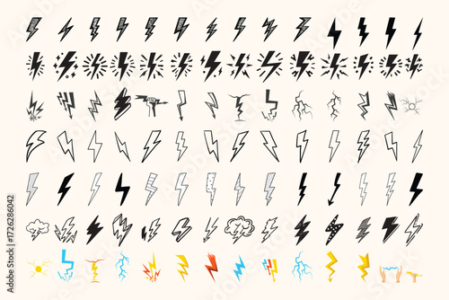 This lightning bolt clipart bundle is designed for easy customization and can be used across both digital and print projects.