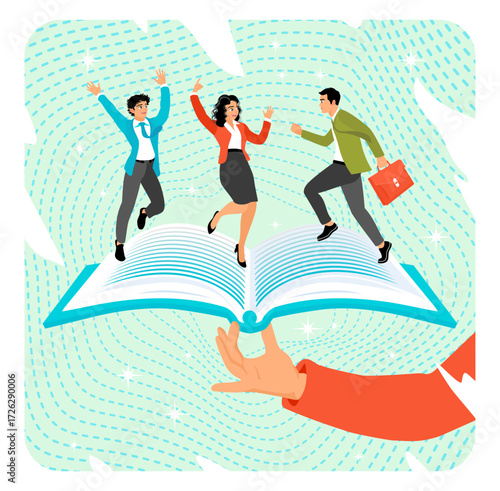 Employee handbook concept, manual for on boarding new staff.