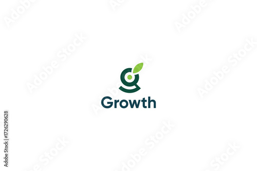 Letter g Plant growth eco friendly natural leafy botanical logo