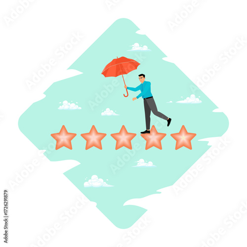 Performance review, annual employee evaluation concept.