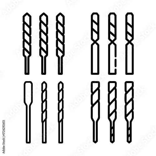 Collection of Various Drill Bits for Woodworking and Metalworking Projects