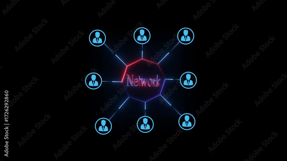 internet network business connecting people around the world. human resources digital . and black background
