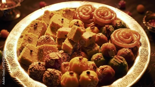 Assortment of Traditional Indian Sweets (Mithai)