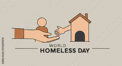 Vector illustration world homeless day