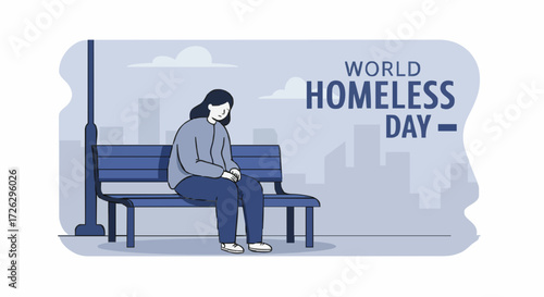 Vector illustration world homeless day