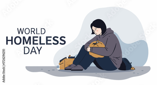 Vector illustration world homeless day