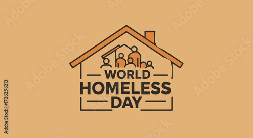 Vector illustration world homeless day