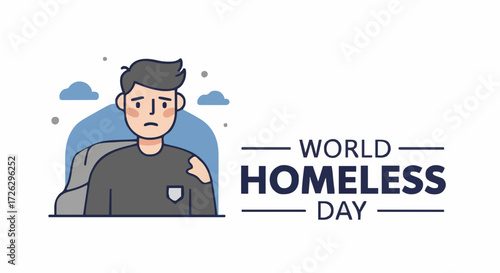 Vector illustration world homeless day