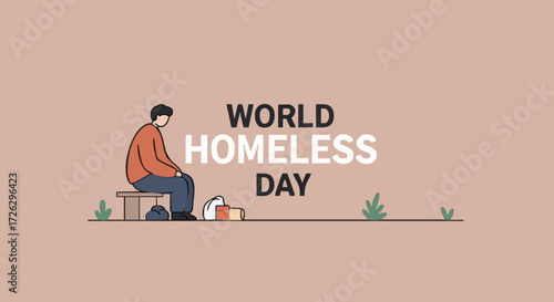 Vector illustration world homeless day
