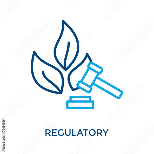 Regulatory Icon Outline Color Style. Vector Illustration For Graphic Design