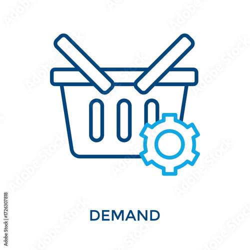 Demand Icon Outline Color Style. Vector Illustration For Graphic Design