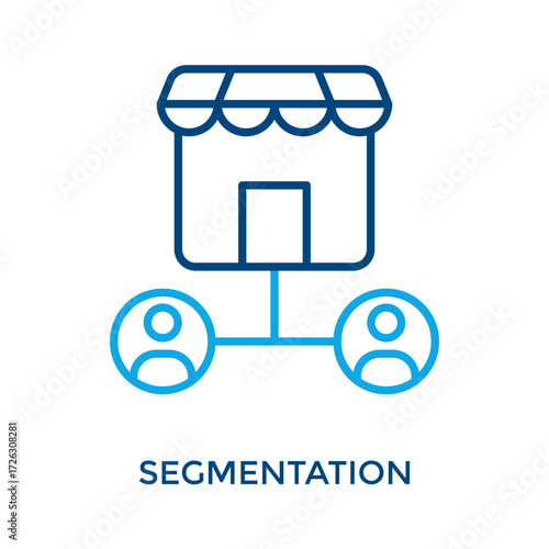 Segmentation Icon Outline Color Style. Vector Illustration For Graphic Design