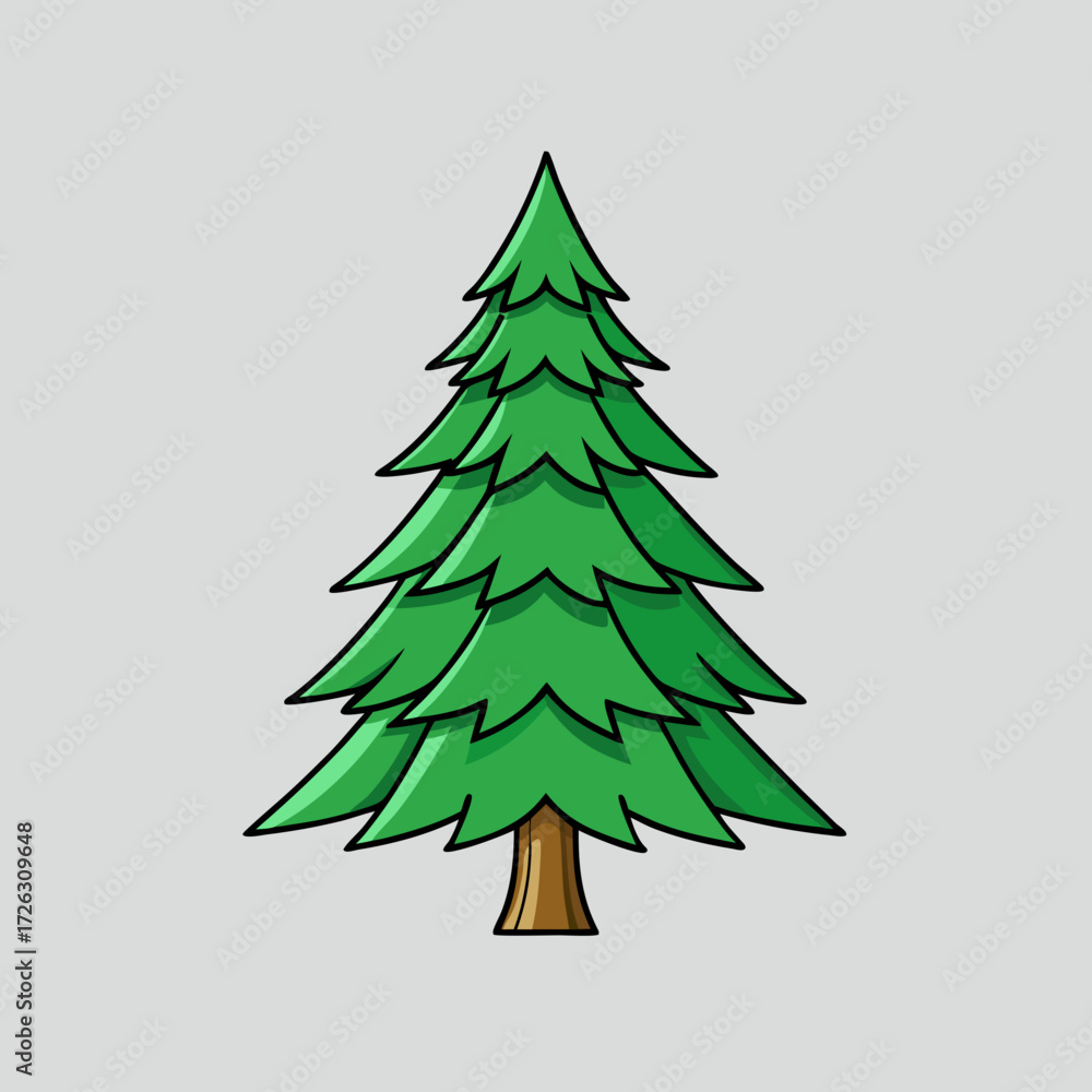Obraz premium christmas tree vector illustration
