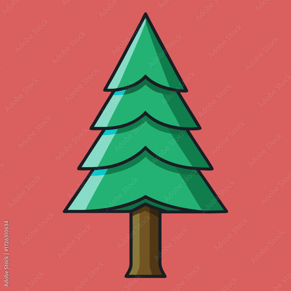 Obraz premium christmas tree vector illustration