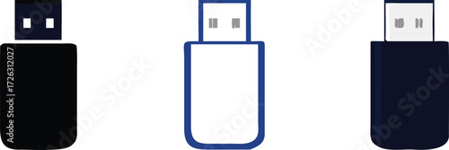 Usb icon logo design. Vector usb flash drive vector icon. Usb icon set. Flash disk sign and symbol. usb charging. 
